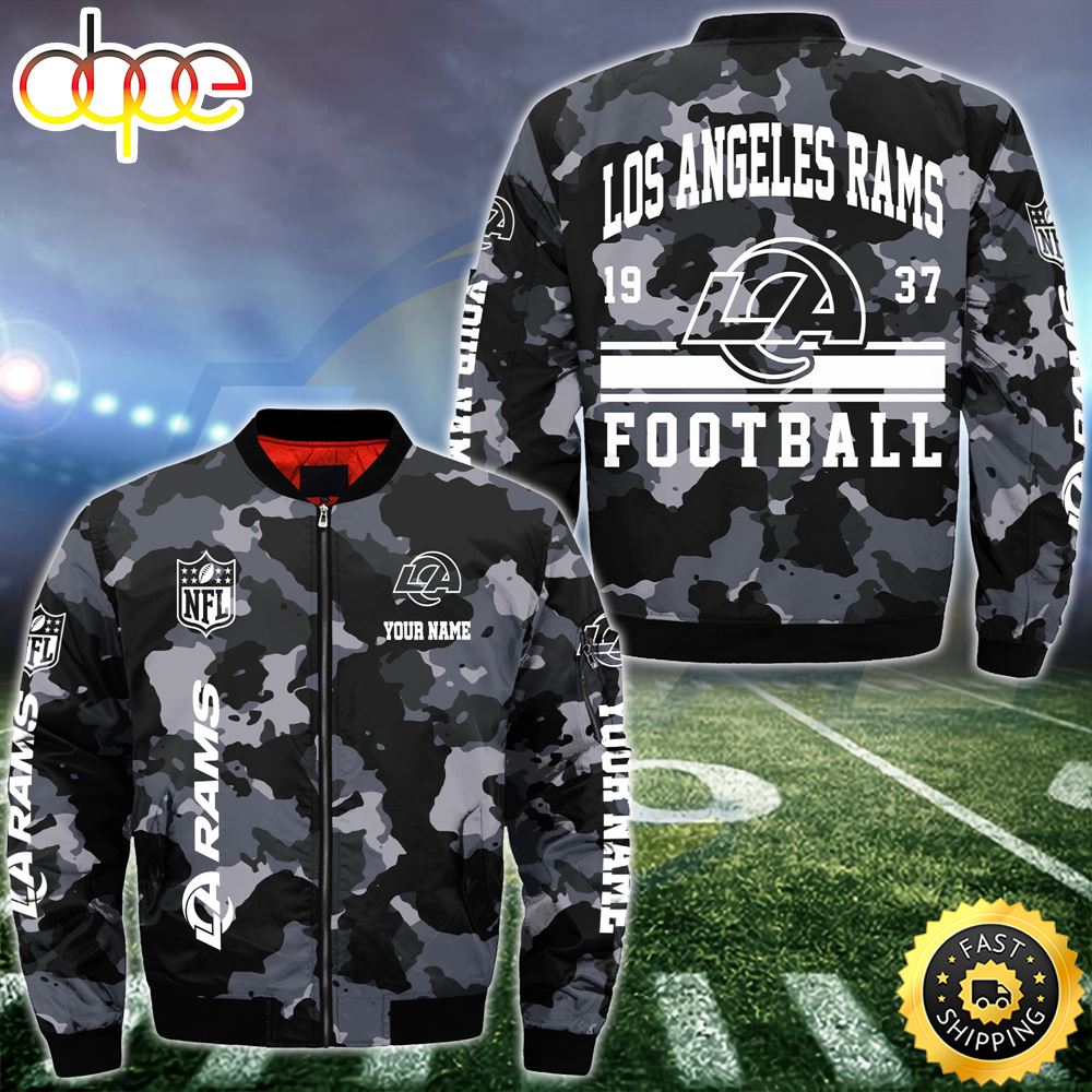 NFL Los Angeles Rams Bomber Jacket Custom Your Name