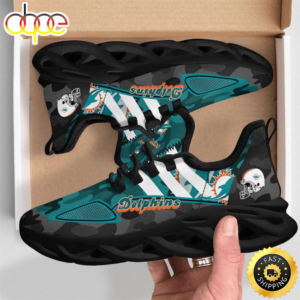 NFL Miami Dolphins Military Camouflage M Soul Shoes