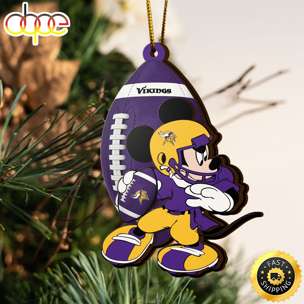 NFL Minnesota Vikings Mickey Mouse Christmas Ornament
