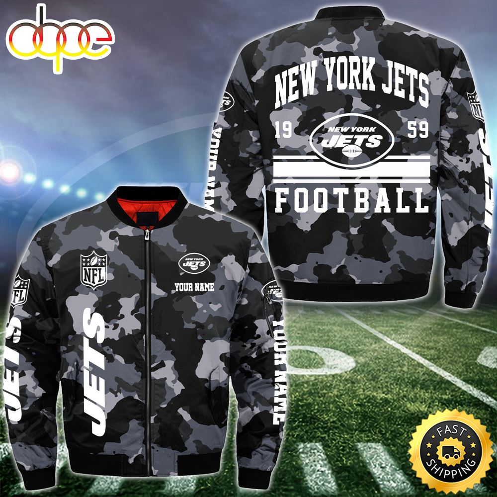 NFL New York Jets Bomber Jacket Custom Your Name