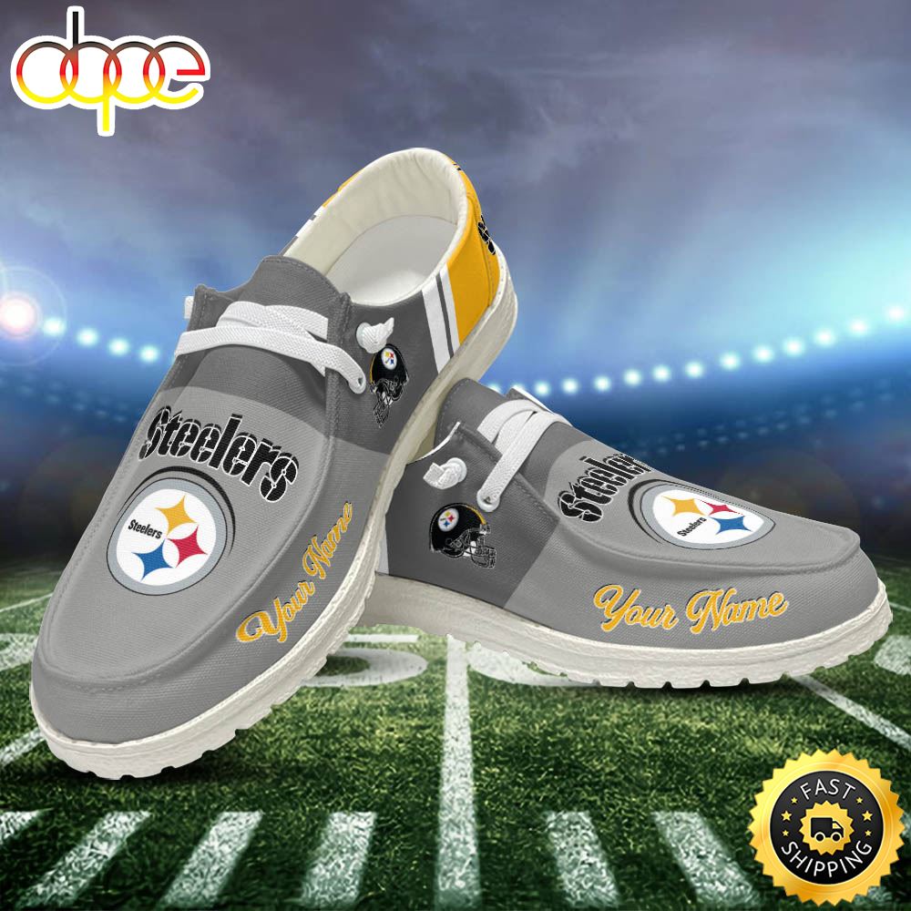 NFL Pittsburgh Steelers Football Team Canvas Loafer Shoes Personalized Your Name Usdwqb.jpg