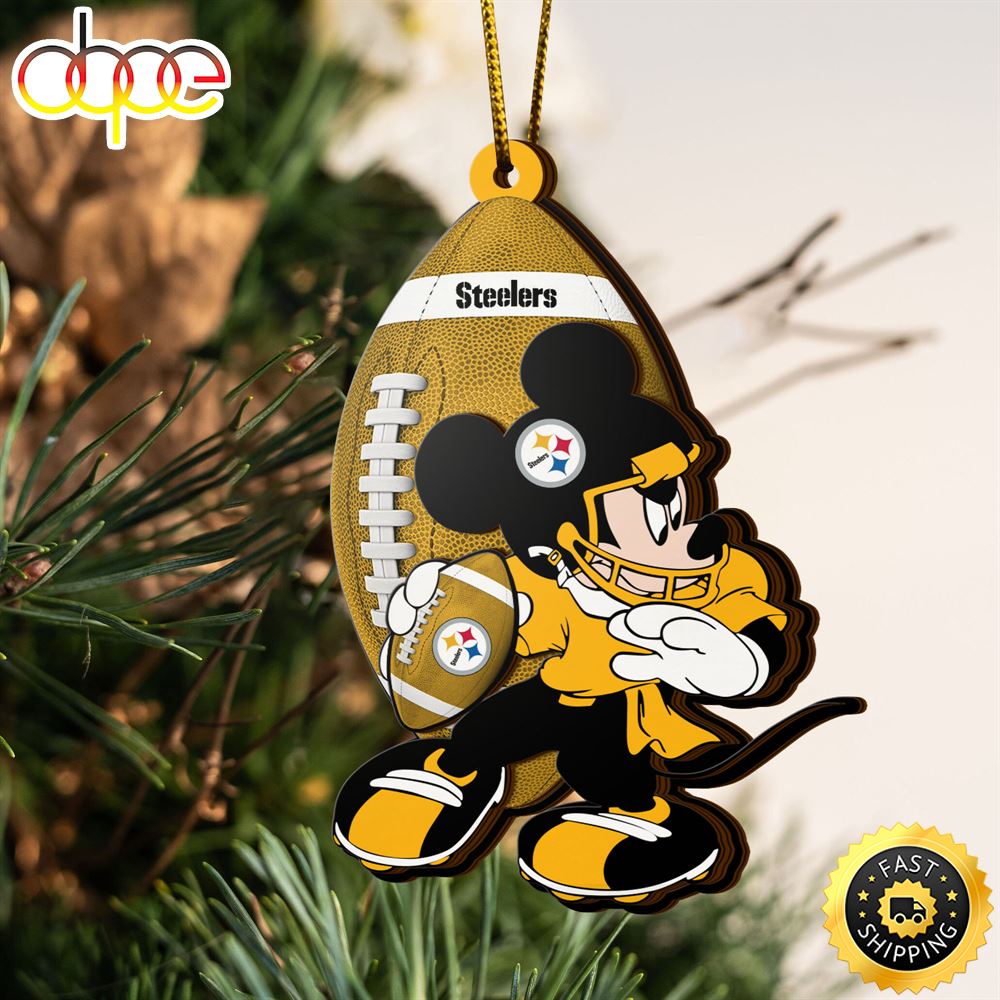 NFL Pittsburgh Steelers Mickey Mouse Christmas Ornament