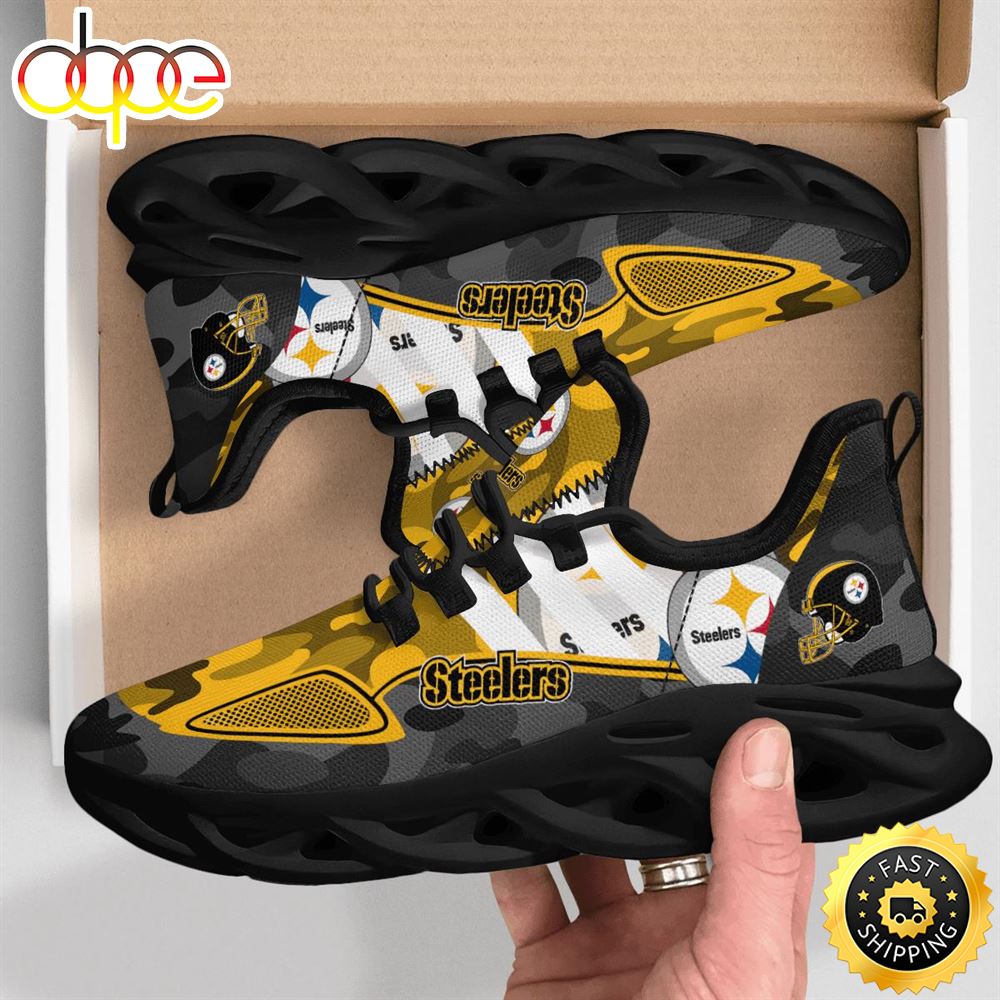 NFL Pittsburgh Steelers Military Camouflage M Soul Shoes