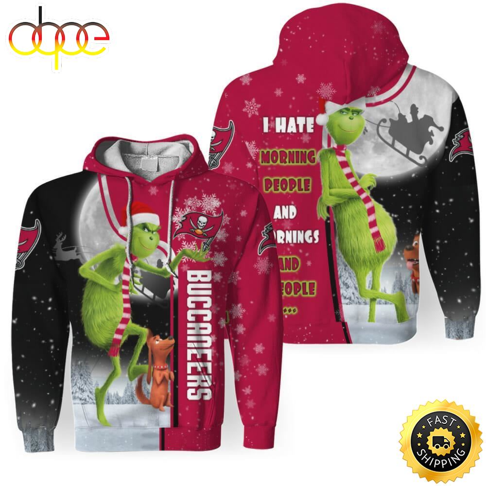 NFL Tampa Bay Buccaneers The Grinch Christmas Pullover Hoodie Fz0hhk