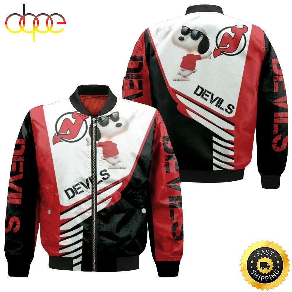 NHL New Jersey Devils Snoopy For Fans Bomber Jacket