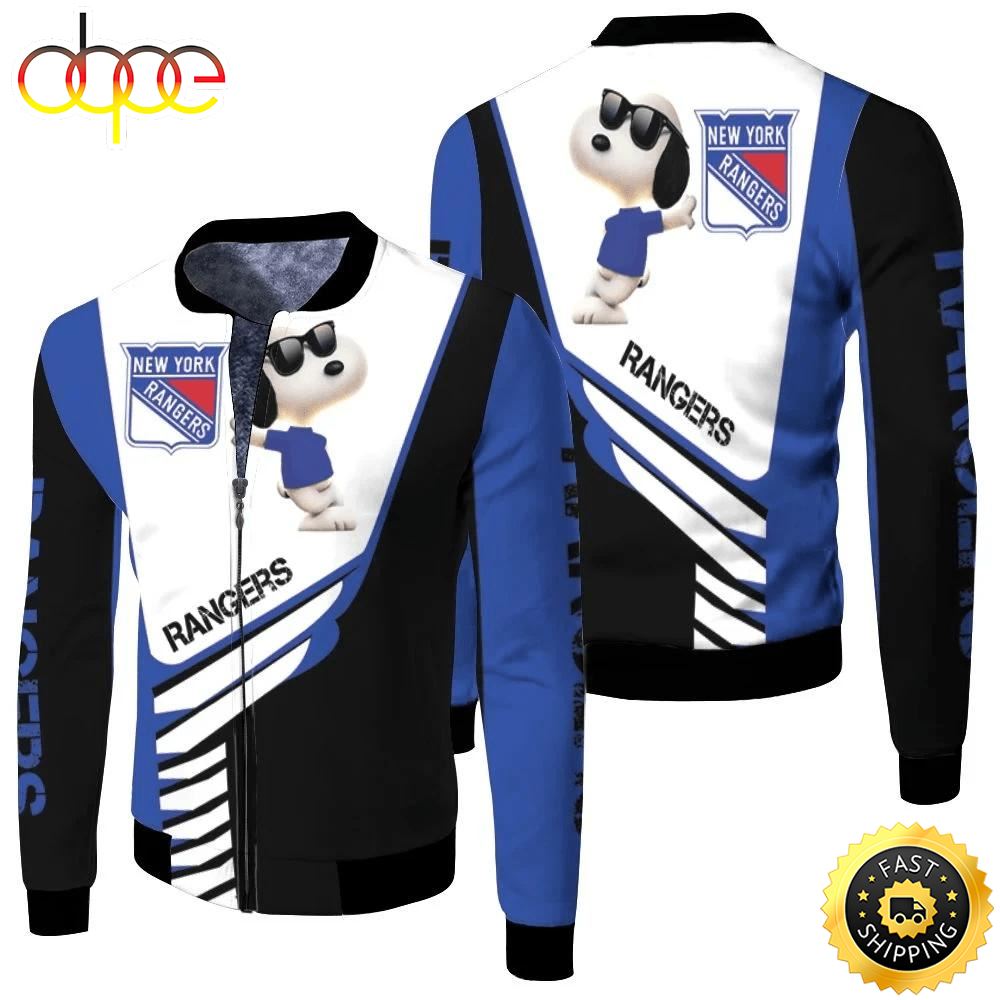 NHL New York Rangers Snoopy For Fans Bomber Jacket