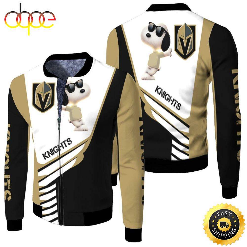 NHL Vegas Golden Knights Snoopy For Fans Bomber Jacket