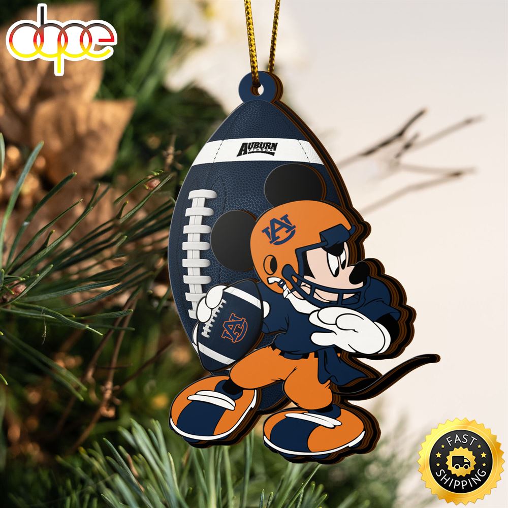 Ncaa Auburn Tigers Mickey Mouse Christmas Ornament