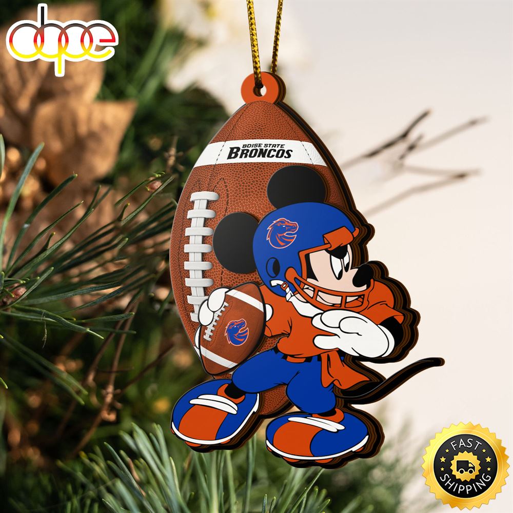 Ncaa Boise State Broncos Mickey Mouse Christmas Ornament