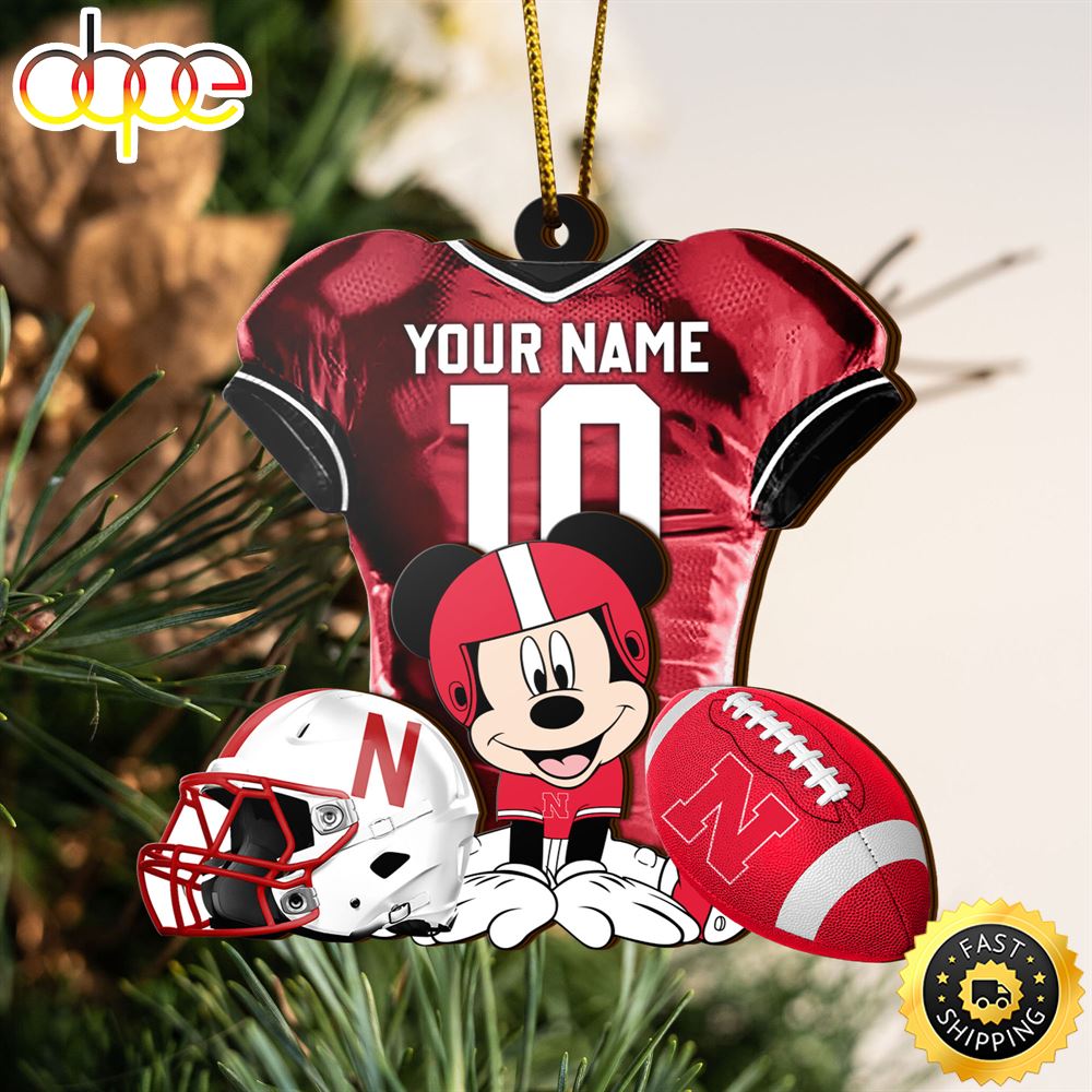 Ncaa Nebraska Cornhuskers Mickey Mouse Christmas Ornament Custom Your Name And Number P7s6xz.jpg