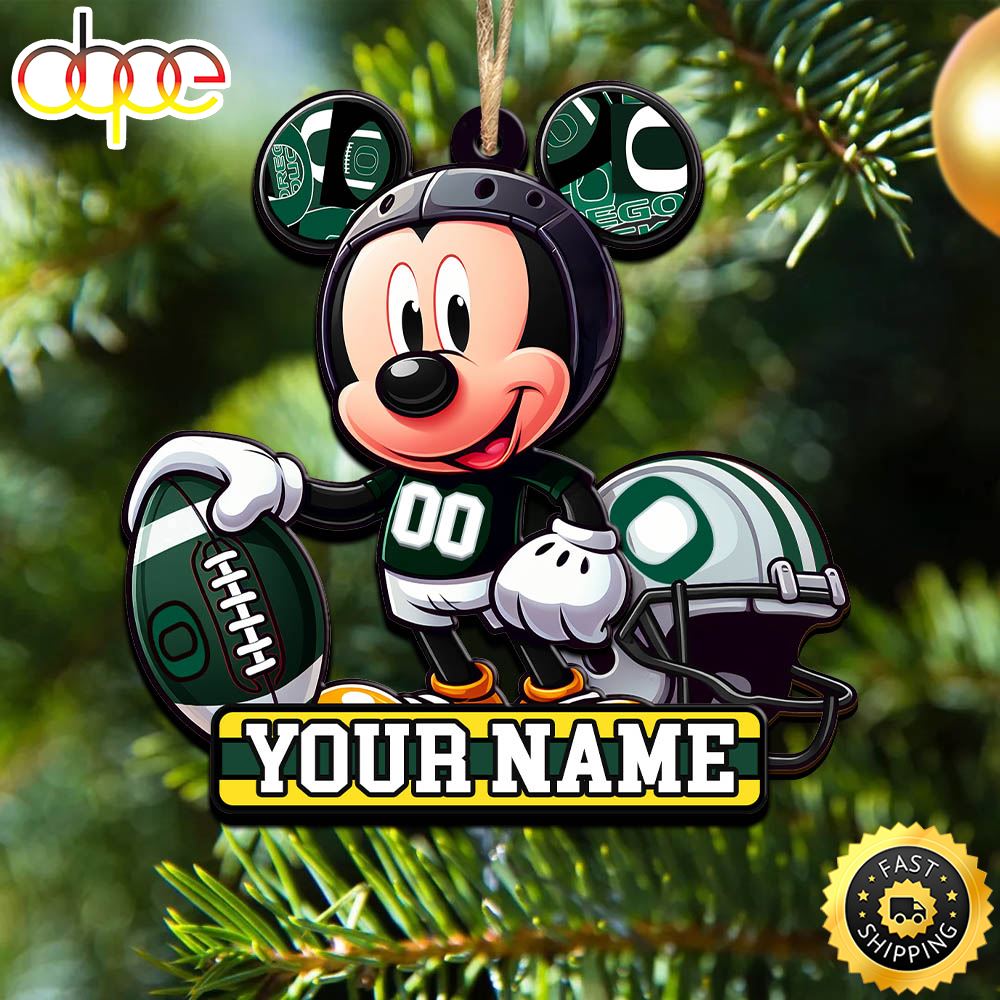Ncaa Oregon Ducks Mickey Mouse Ornament Personalized Your Name
