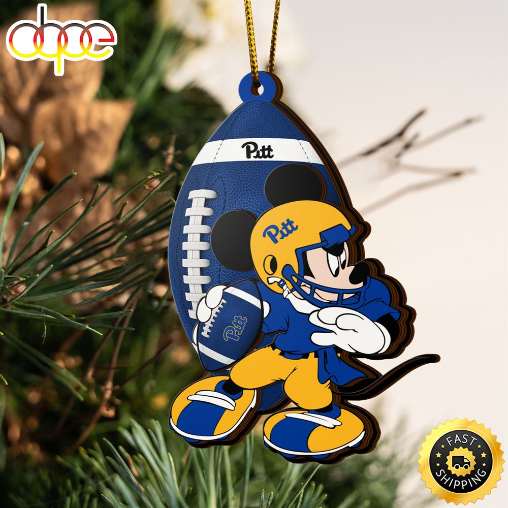 Ncaa Pittsburgh Panthers Mickey Mouse Christmas Ornament