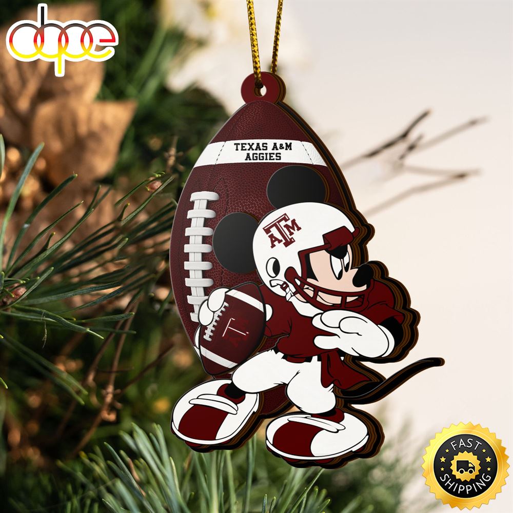 Ncaa Texas A&M Aggies Mickey Mouse Christmas Ornament