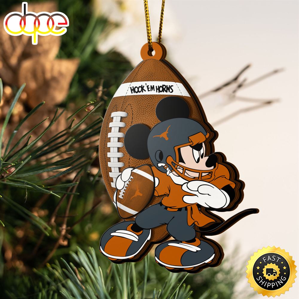 Ncaa Texas Longhorns Mickey Mouse Christmas Ornament