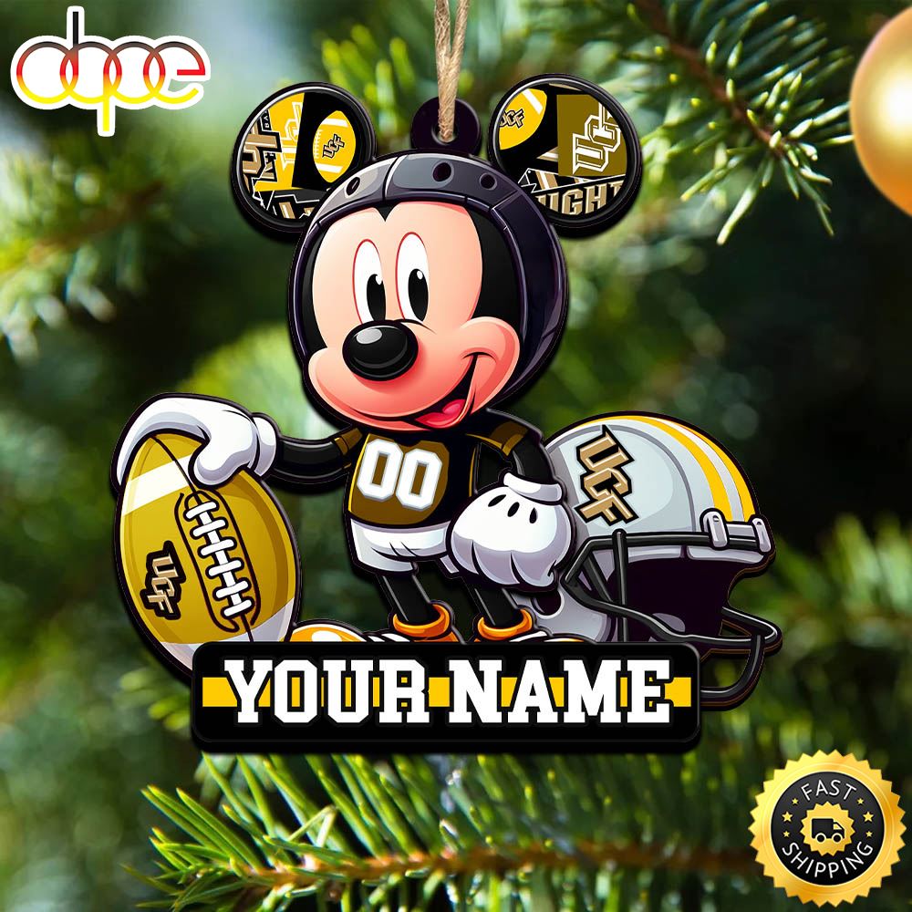 Ncaa Ucf Knights Mickey Mouse Ornament Personalized Your Name