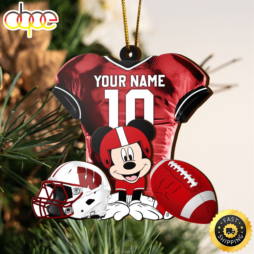 Ncaa Wisconsin Badgers Mickey Mouse Christmas Ornament Custom Your Name And Number Zeftpp.jpg