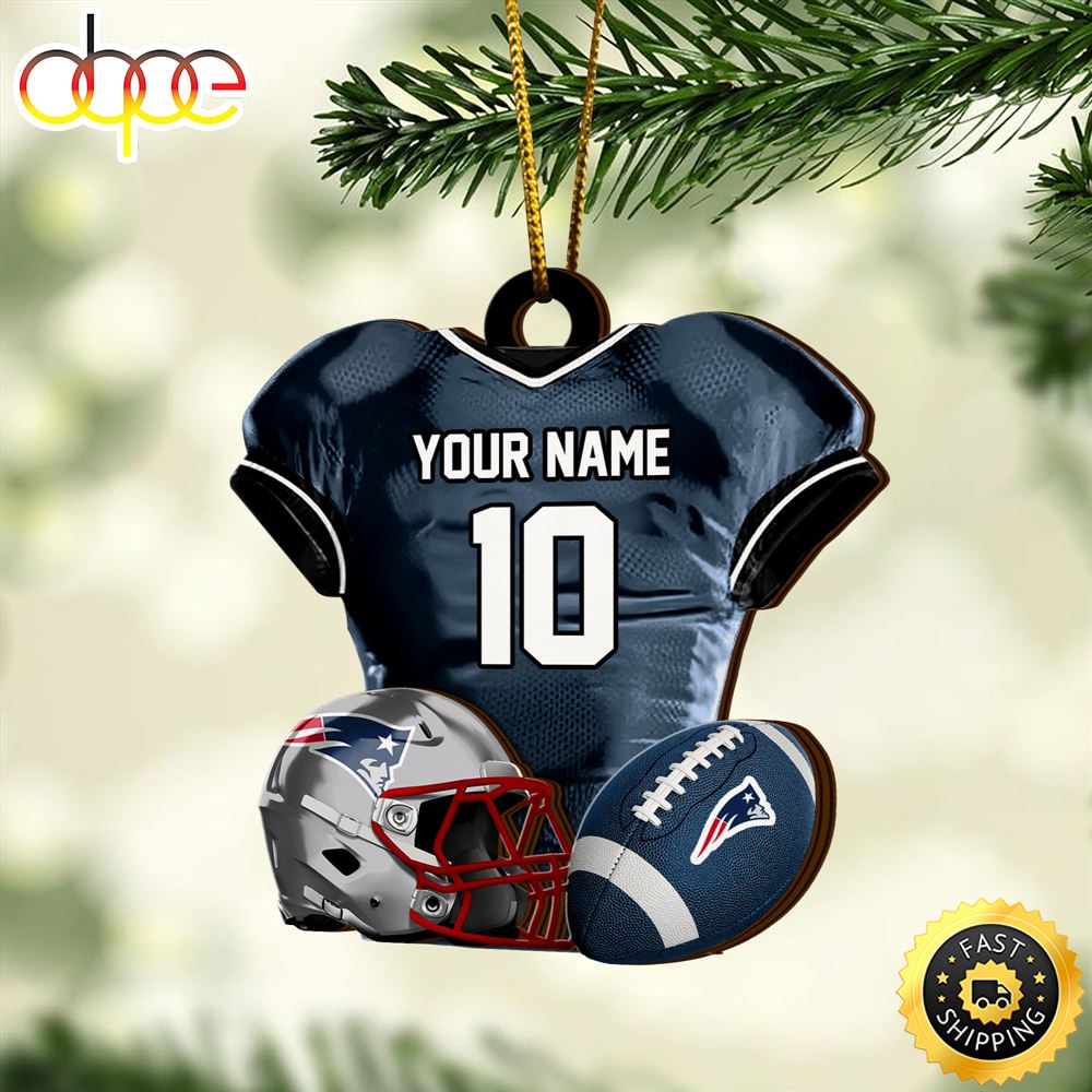 New England Patriots NFL Sport Ornament Custom Name And Number