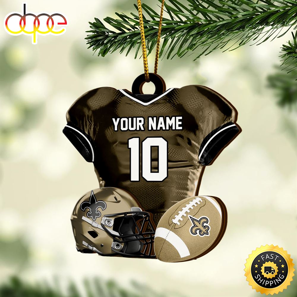 New Orleans Saints NFL Sport Ornament Custom Name And Number
