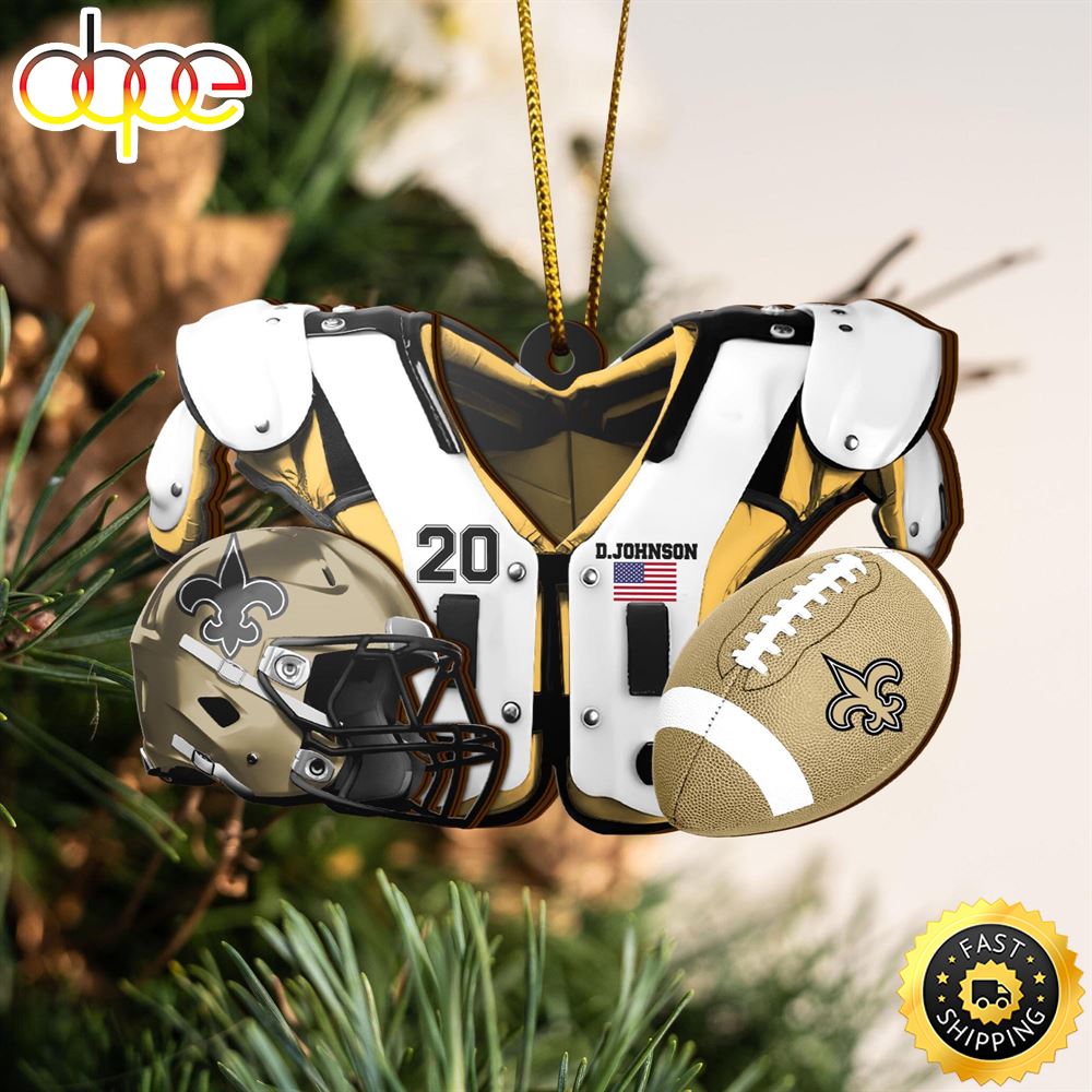 New Orleans Saints NFL Sport Ornament Custom Your Name And Number