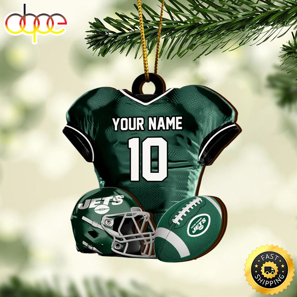New York Jets NFL Sport Ornament Custom Name And Number