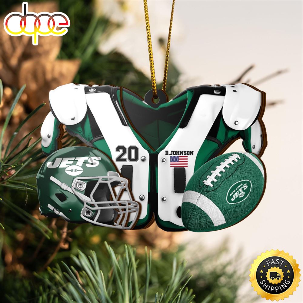 New York Jets NFL Sport Ornament Custom Your Name And Number