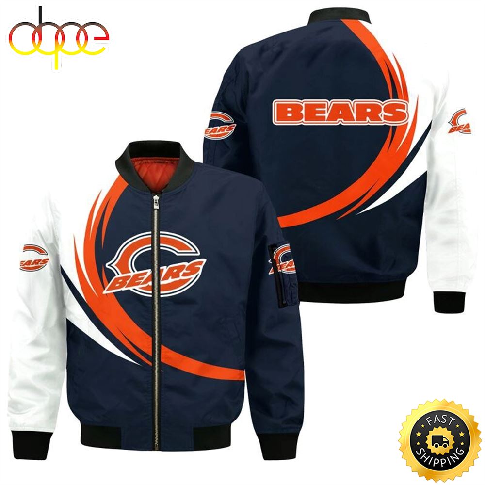 Nfl Chicago Bears Curve Design Bomber Jacket