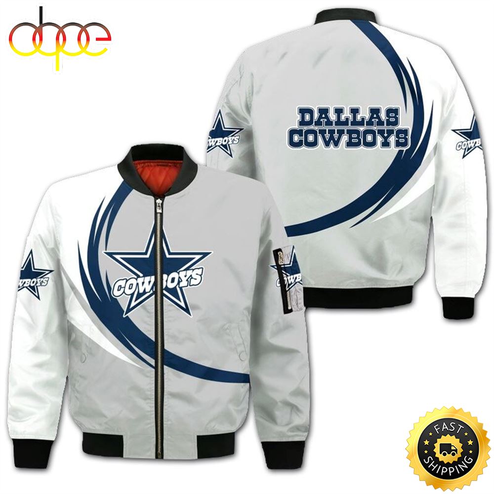 Nfl Dallas Cowboys Curve Design Bomber Jacket