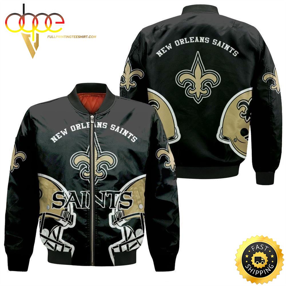 Nfl New Orleans Saints Full Printing Bomber Jacket