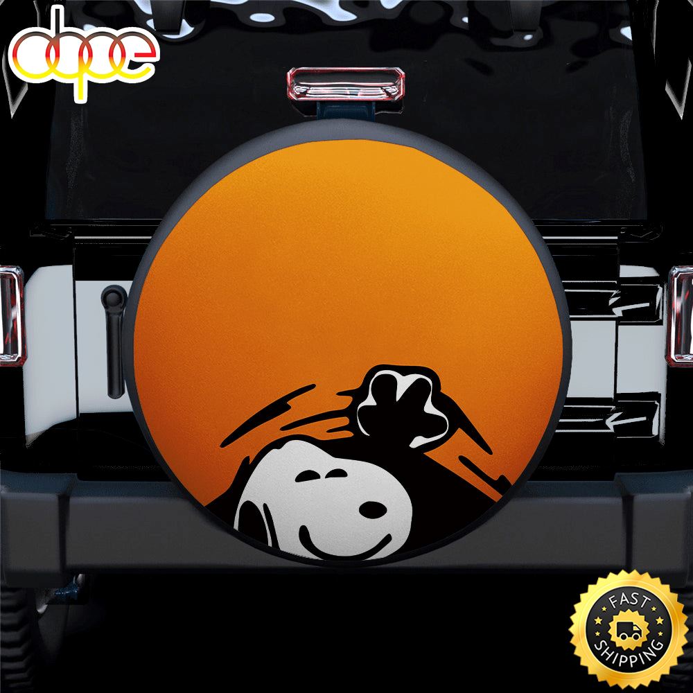 Orange Snoopy Peek A Boo Funny Jeep Car Spare Tire Covers Gift For Campers L7d1hd