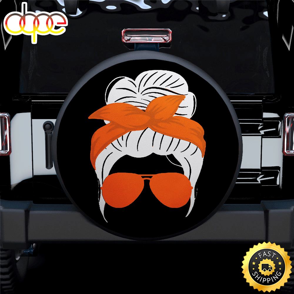 Orange Turban Jeep Girl Car Spare Tire Covers Gift For Campers Gwau5f