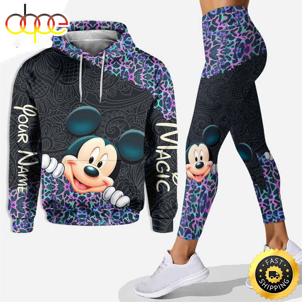 Personalized Mickey Mouse 3D Hoodie And Leggings All Over Print