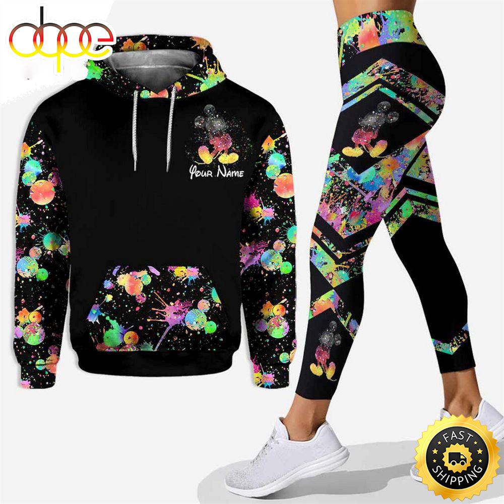 Personalized Mickey Mouse Hoodie And Leggings All Over Print
