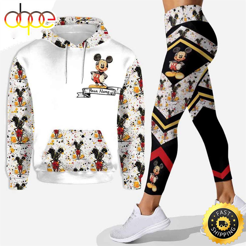 Personalized Mickey Mouse Hoodie And Leggings Set
