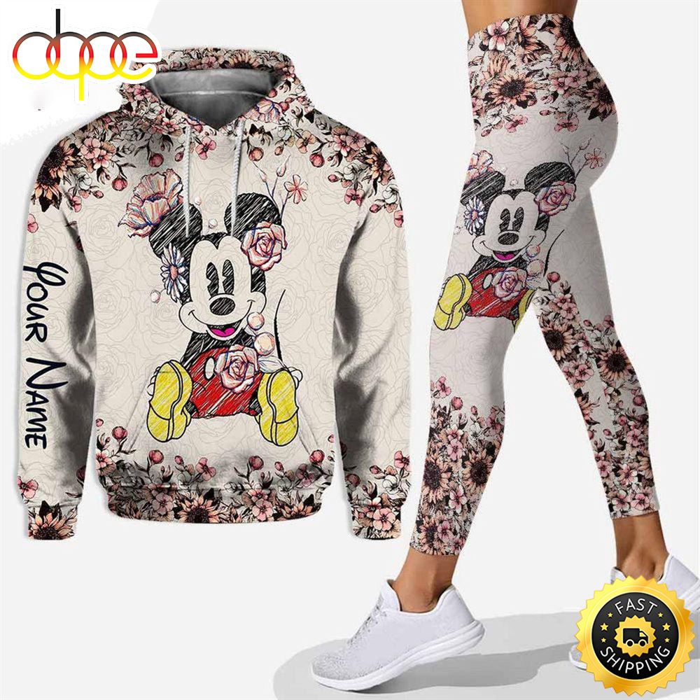 Personalized Mickey Mouse Hoodie Leggings Sets