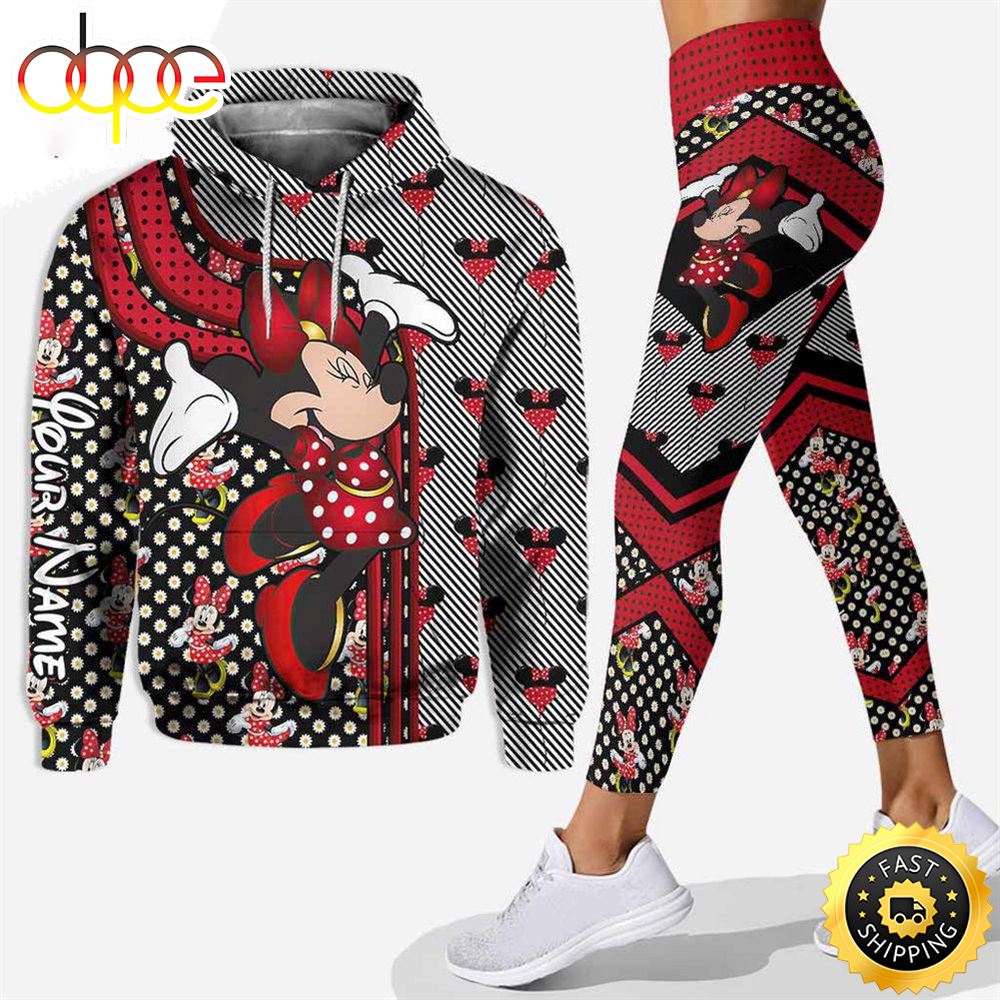 Personalized Minnie Mouse Hoodie Leggings POD Design