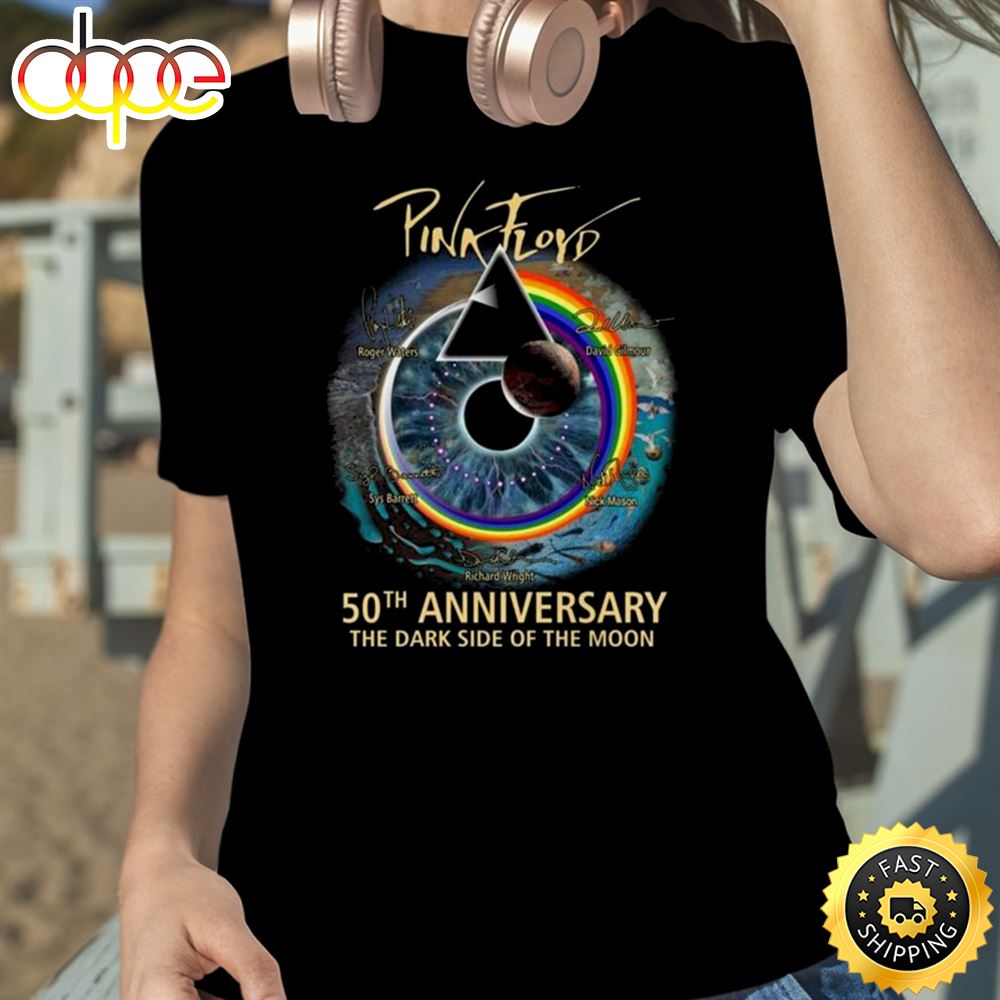 Pink Floyd 50th Anniversary The Dark Side Of The Moon Signatures 2023 Shirt Khlg9z