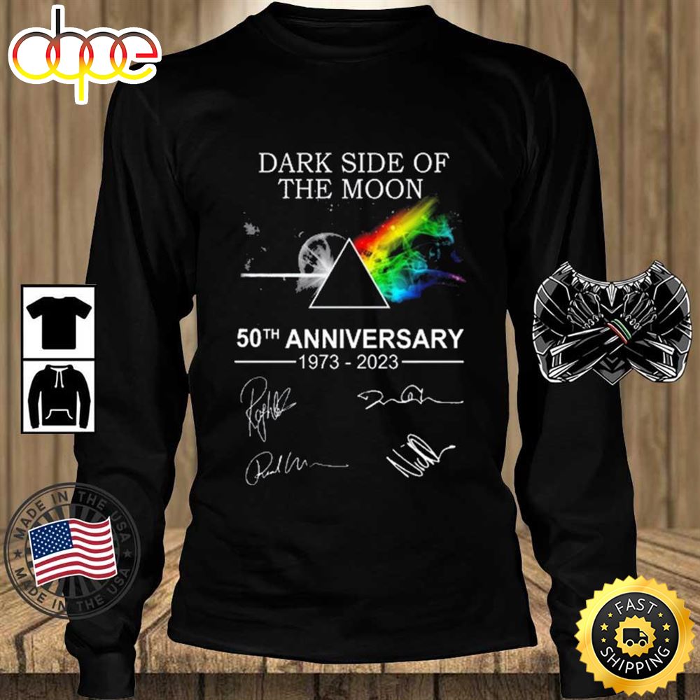 Pink Floyd Dark Side Of The Moon 50th Anniversary 1973 2023 Signatures Shirt Vz86px