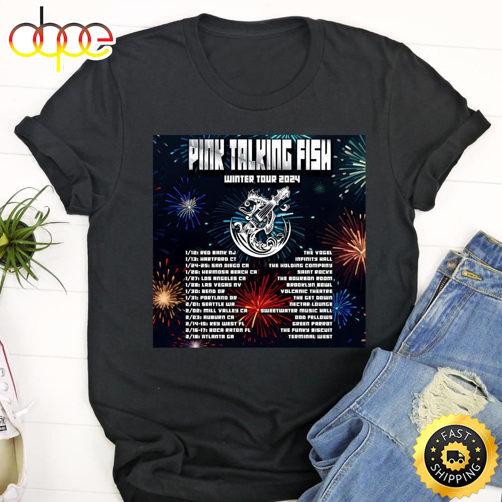 Pink Talking Fish 2023 Spring Tour Dark Side Of The Moon 50th Anniversary Celebration Tshirt Llwemu