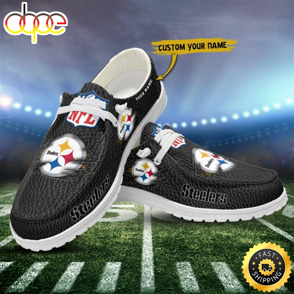 Pittsburgh Steelers Hey Dude Shoes NFL Custom Name
