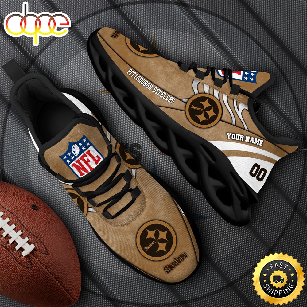 Pittsburgh Steelers NFL Clunky Shoes For Fans Custom Name And Number