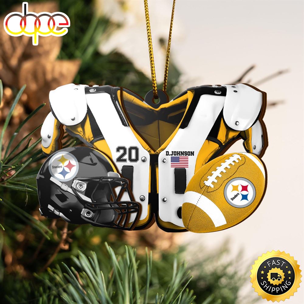 Pittsburgh Steelers NFL Sport Ornament Custom Your Name And Number