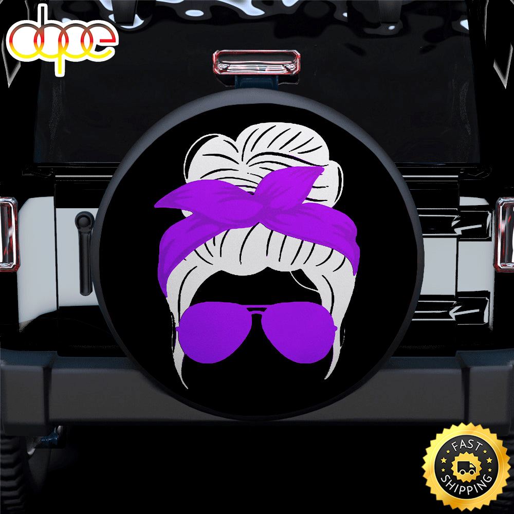 Purple Turban Jeep Girl Car Spare Tire Covers Gift For Campers Gppuiz