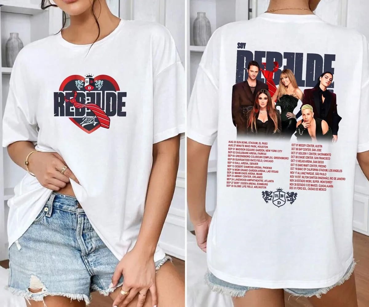 RBD World Tour 2023 Music Rebelde Concert Tour T Shirt Zxz3vv