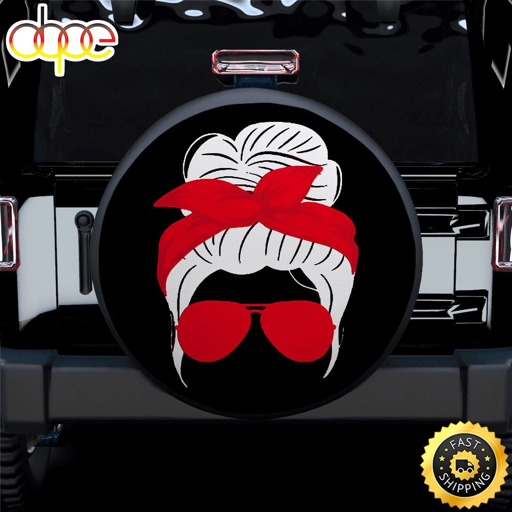 Red Turban Jeep Girl Car Spare Tire Covers Gift For Campers Pbekox