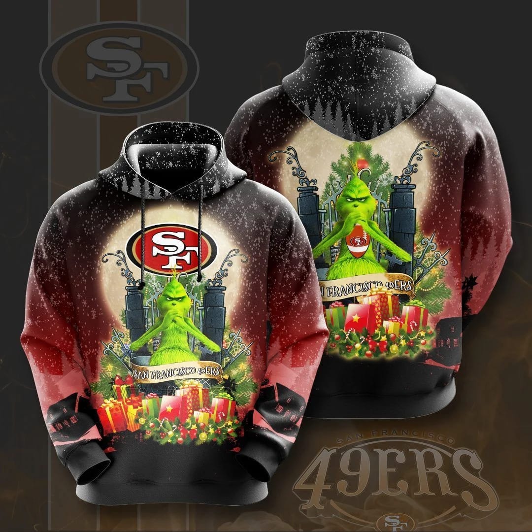 San Francisco 49Ers Football Team Grinch Merry Christmas All Over Print 3D Hoodie P9u15g