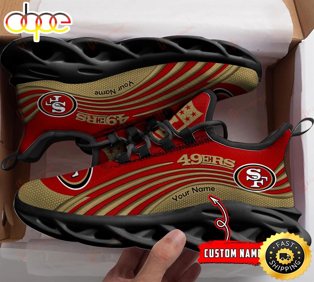 San Francisco 49ers NFL Personalized Clunky Shoes Running Adults
