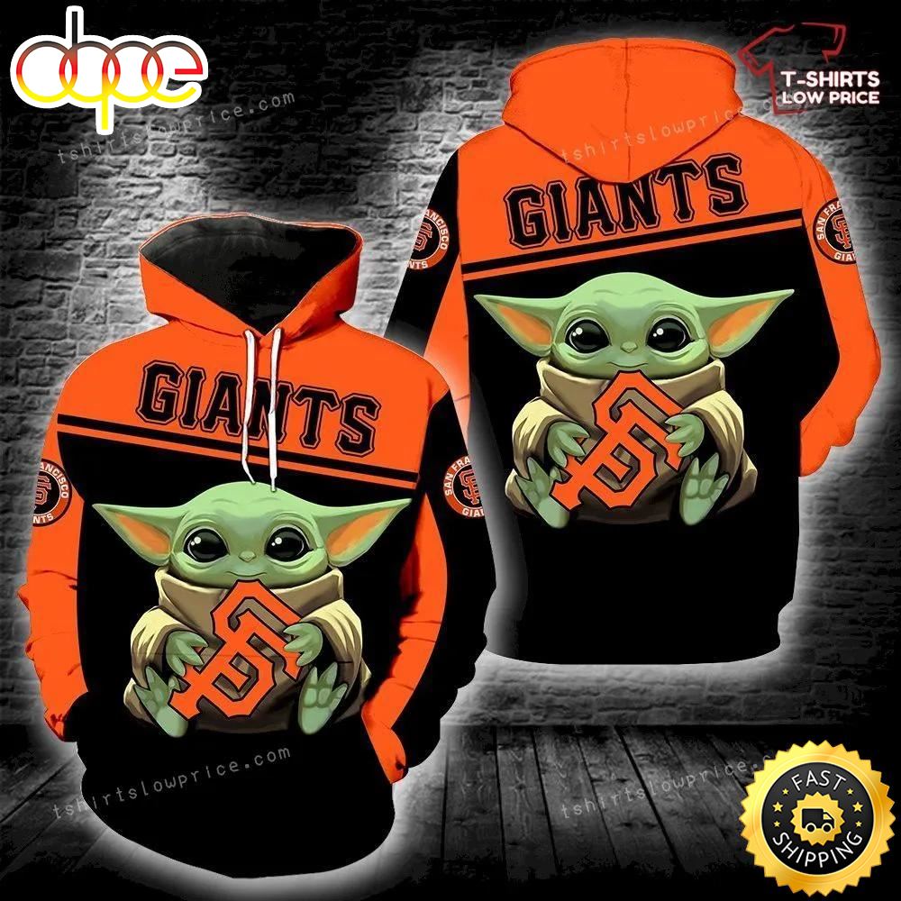 San Francisco Giants Baby Yoda Full Print 3d Hoodie And Zipper Yw6eps