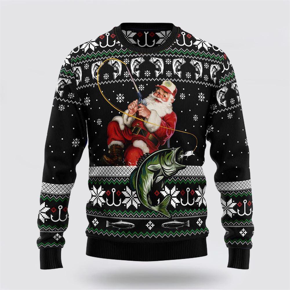 Santa Claus Fishing 3D Ugly Christmas Sweater 1 Tee Tioasq.jpg