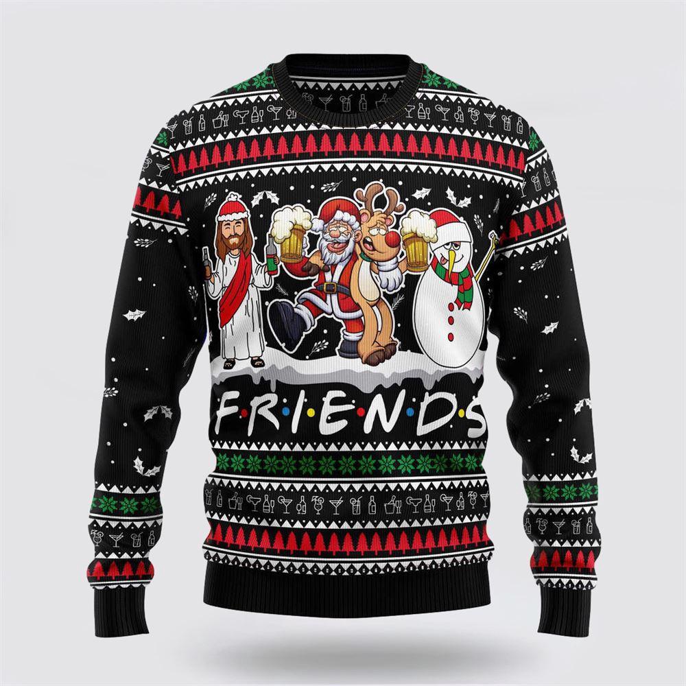Santa Claus Jesus Friend Ugly Christmas Sweater 1 Sweater Pmtmch.jpg
