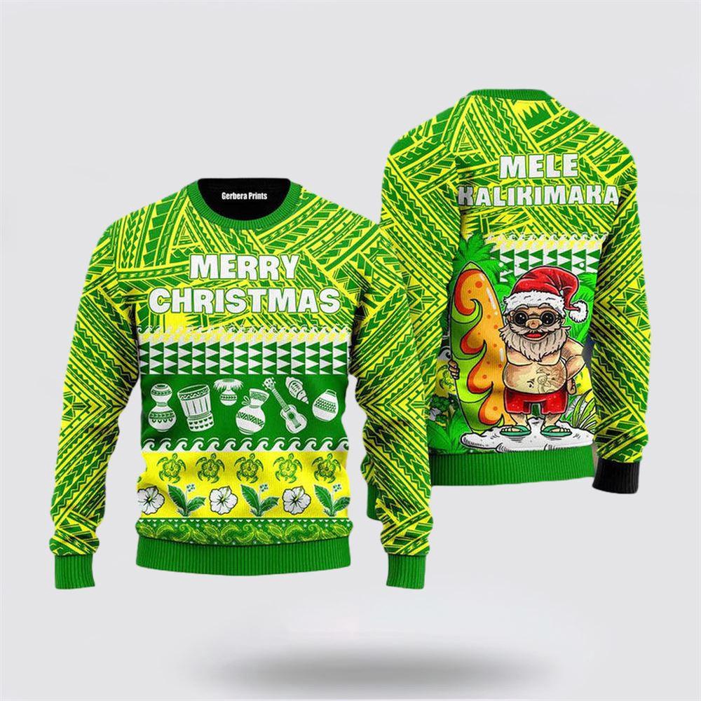 Santa Claus Mele Kalikimaka Christmas Sweater 1 Tee Xpeecb.jpg